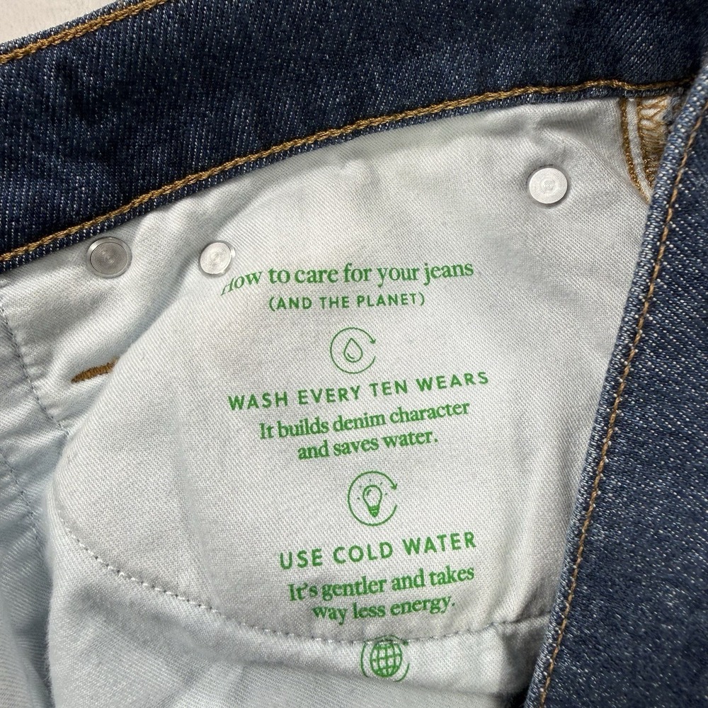 J Crew Jeans Womens 30 Petite Blue Wide Leg Trouser Dark Wash Baggy - Picture 6 of 12